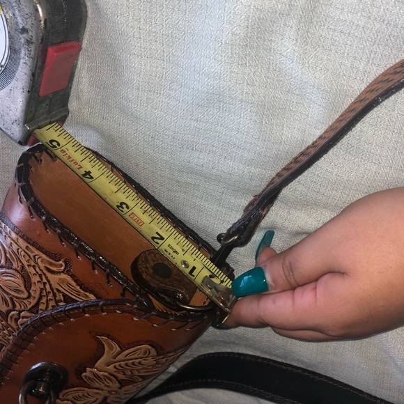 Authentic Leather Floral Crossbody - Picture 5 of 8